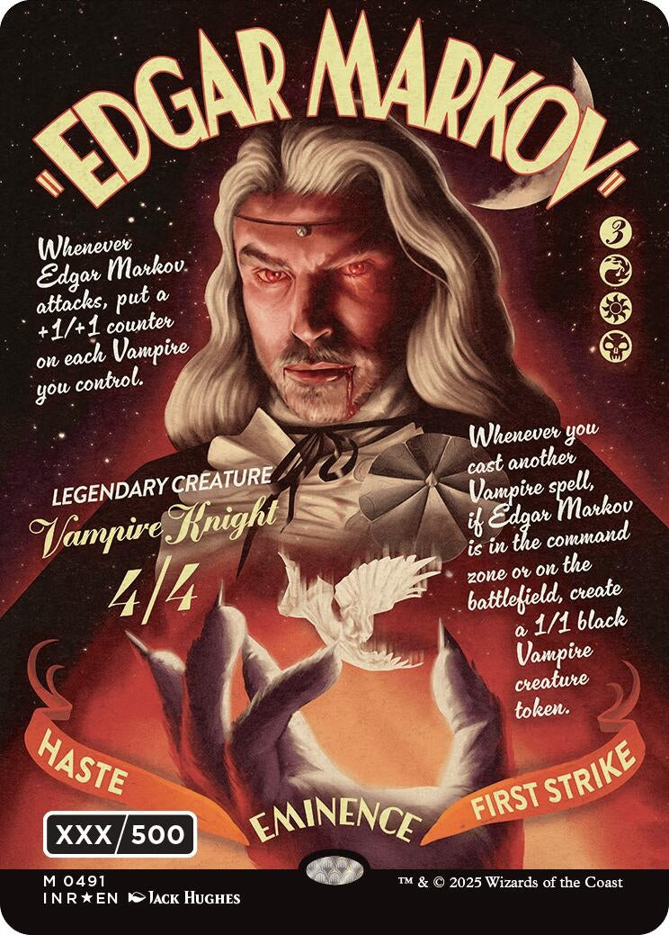Edgar Markov (Showcase) (Serial Numbered) (Double Rainbow Foil) (491) (Innistrad Remastered)