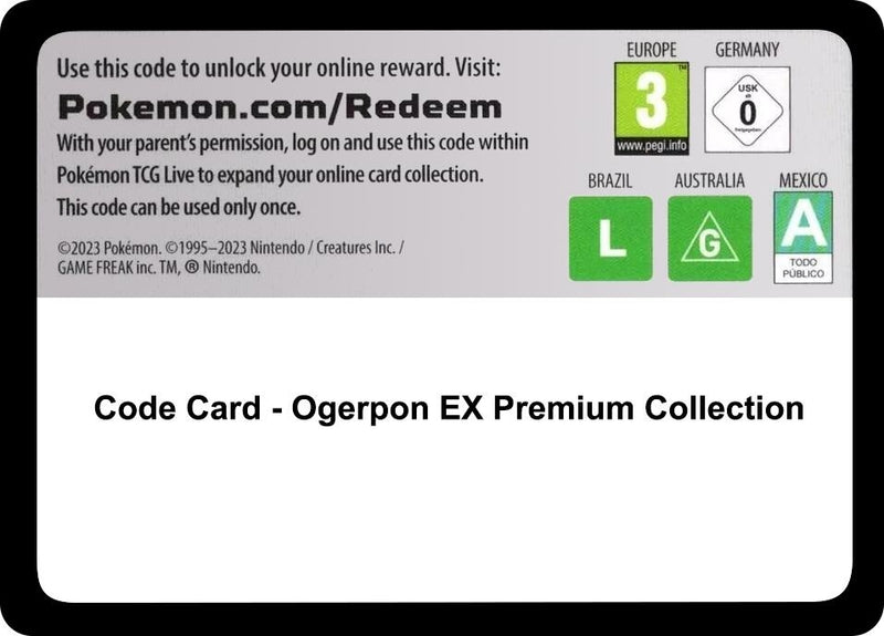 Image for Code Card - Ogerpon EX Premium Collection (Miscellaneous Cards & Products) - Pokemon