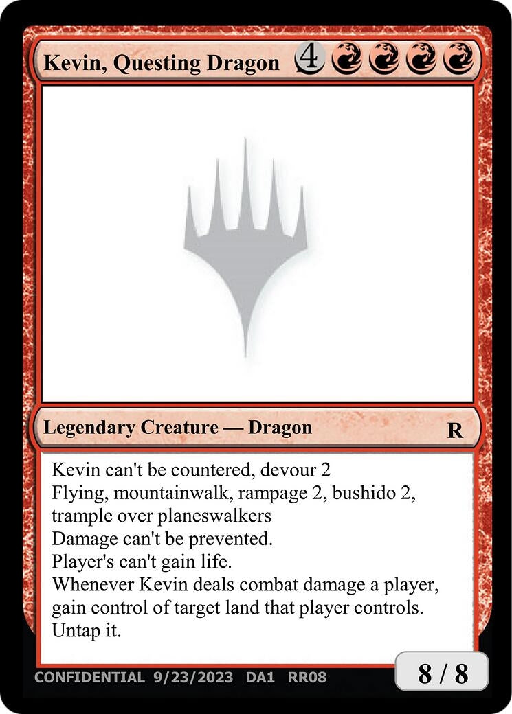 Kevin, Questing Dragon (Un-Known Event Playtest Cards)