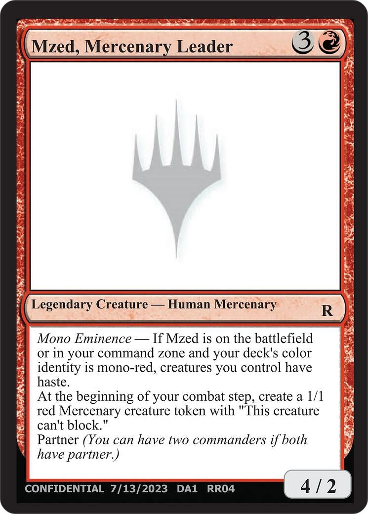 Mzed, Mercenary Leader (Un-Known Event Playtest Cards)