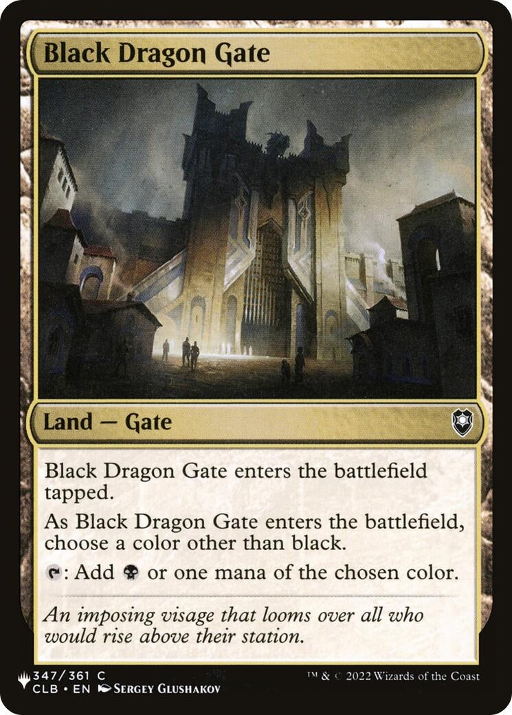Black Dragon Gate (347/361) (The List Reprints)