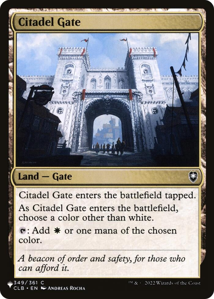 Citadel Gate (349/361) (The List Reprints)