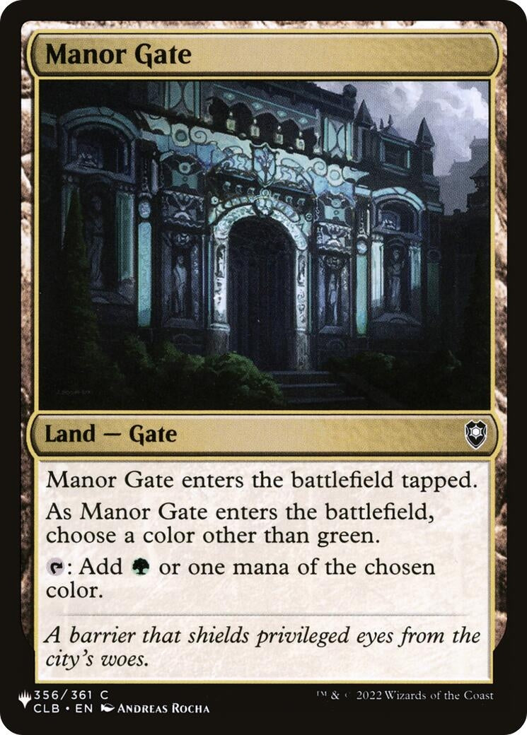 Manor Gate (356/361) (The List Reprints)