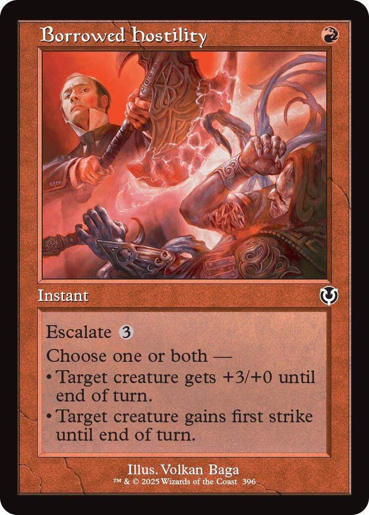 Borrowed Hostility (Retro Frame) (396) (Innistrad Remastered)