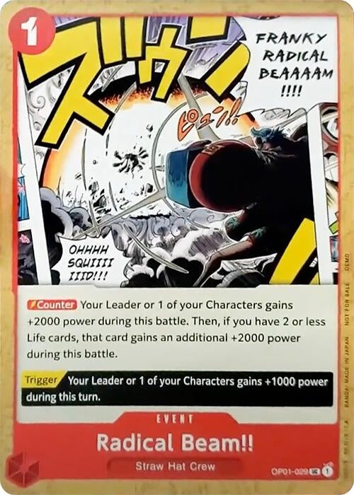 Image for Radical Beam!! (OP01-029) (One Piece Demo Deck Cards) - One Piece Card Game