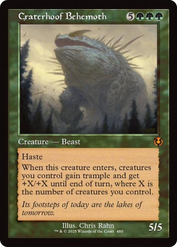 Craterhoof Behemoth (Retro Frame) (480) (Innistrad Remastered)