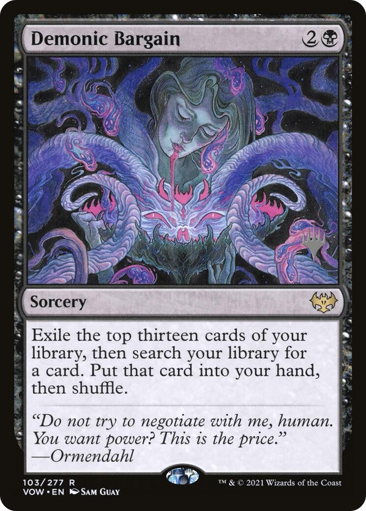 Demonic Bargain (103) (Promo Pack: Duskmourn: House of Horror)