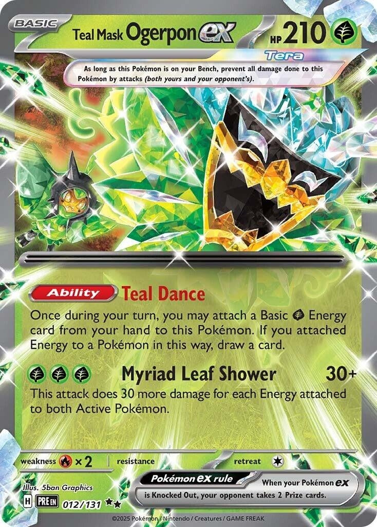 Teal Mask Ogerpon ex (012/131) (SV: Prismatic Evolutions)