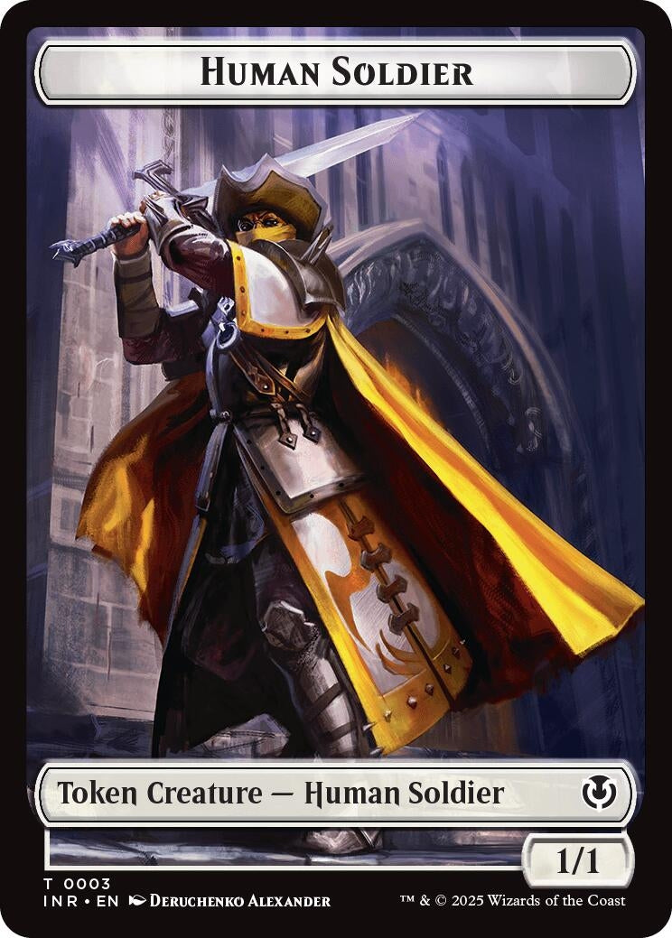 Human Soldier (0003) // Clue Double-Sided Token (3 // 22) (Innistrad Remastered)