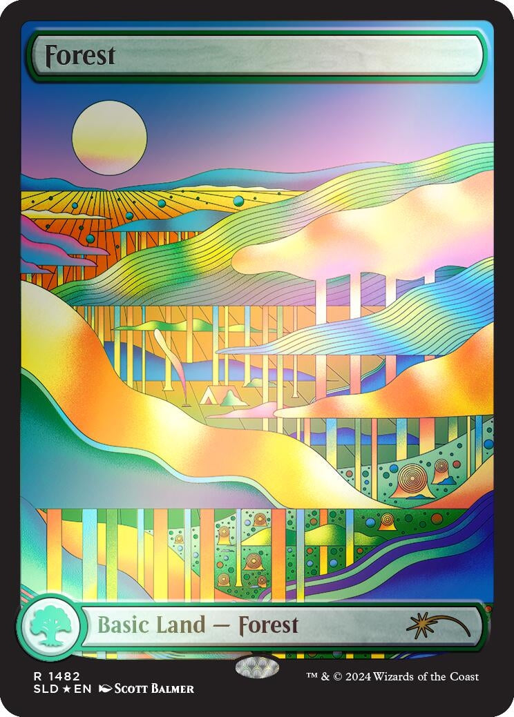 Forest (1482) (Rainbow Foil) (1482) (Secret Lair Drop Series)