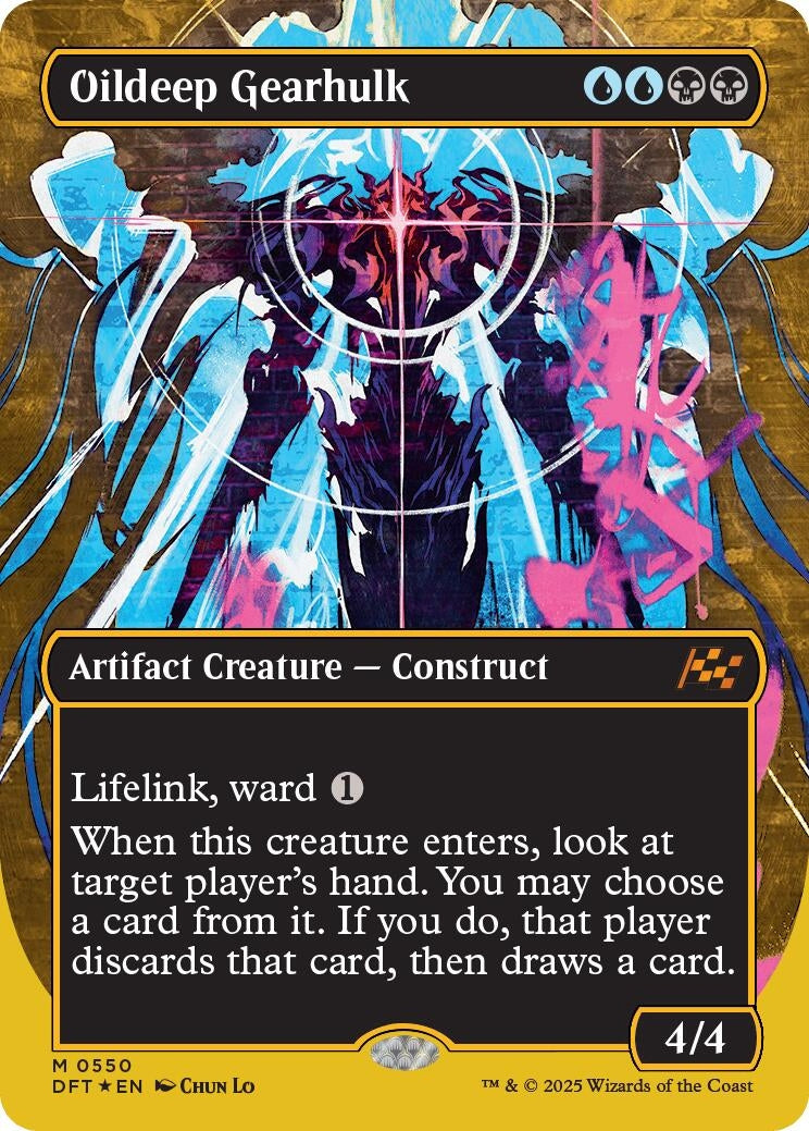 Oildeep Gearhulk (Borderless) (First-Place Foil) (550) (Aetherdrift)