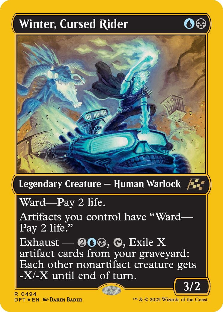 Winter, Cursed Rider (First-Place Foil) (494) (Aetherdrift)
