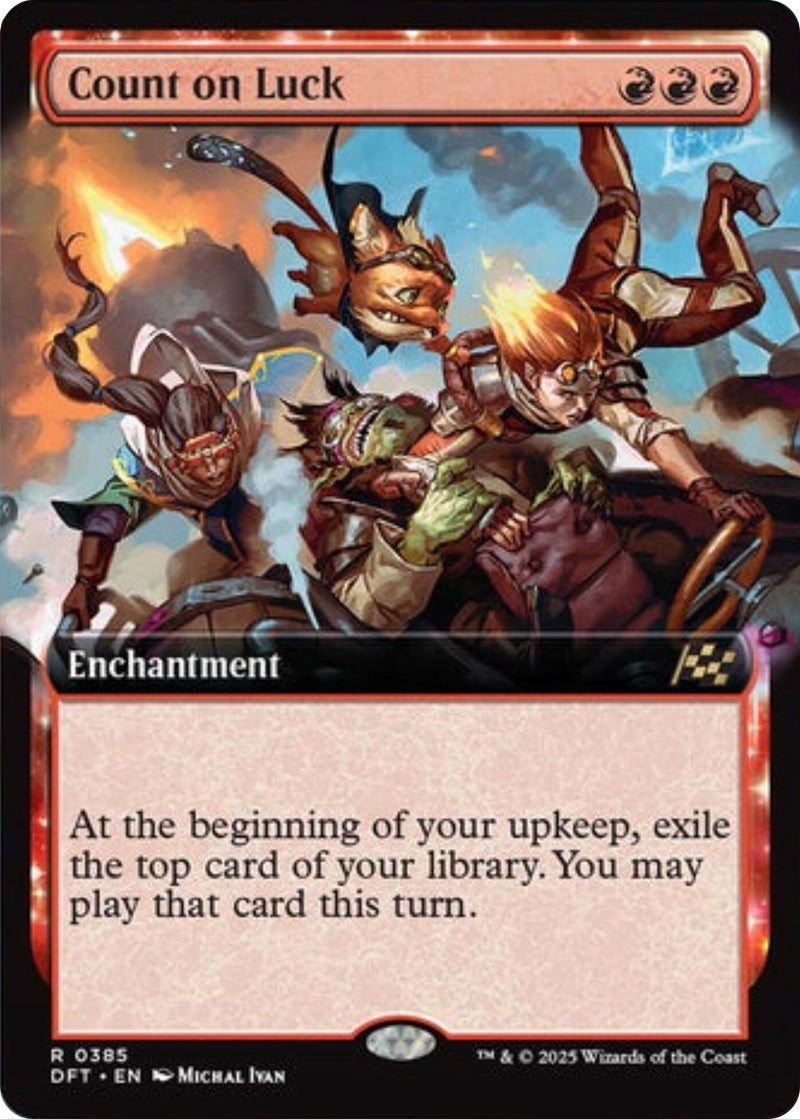 Image for Count on Luck (Extended Art) (385) (Aetherdrift) - Magic: The Gathering