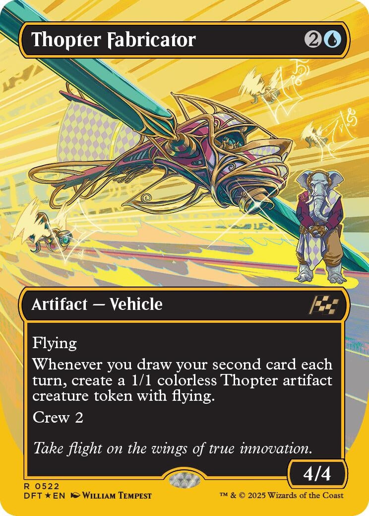 Image for Thopter Fabricator (Borderless) (First-Place Foil) (522) (Aetherdrift) - Magic: The Gathering