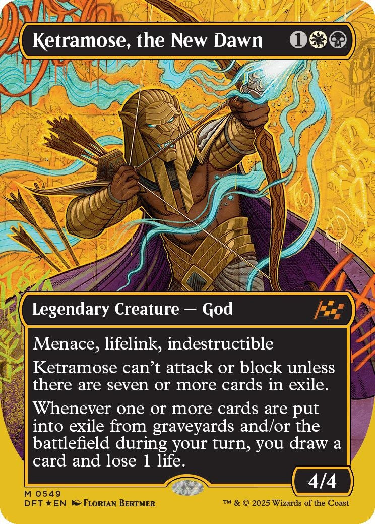 Ketramose, the New Dawn (Borderless) (First-Place Foil) (549) (Aetherdrift)