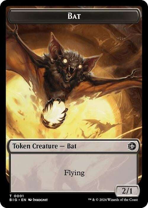 Bat // Plot Double-Sided Token (1 // 20) (Outlaws of Thunder Junction: The Big Score)