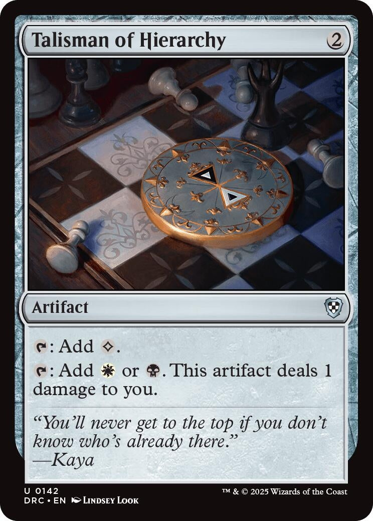 Talisman of Hierarchy (142) (Commander: Aetherdrift)