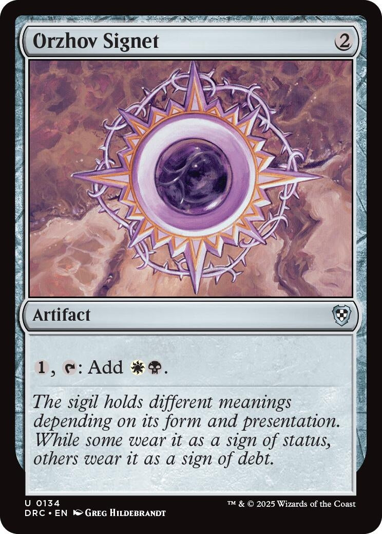 Orzhov Signet (134) (Commander: Aetherdrift)
