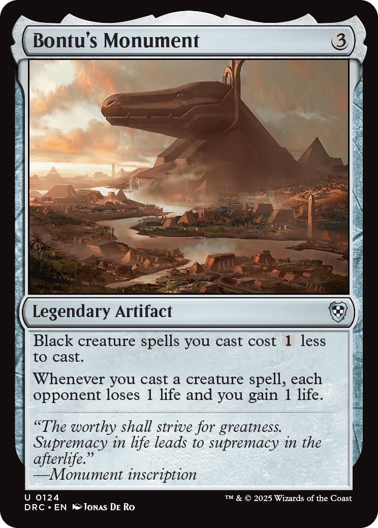Bontu's Monument (124) (Commander: Aetherdrift)