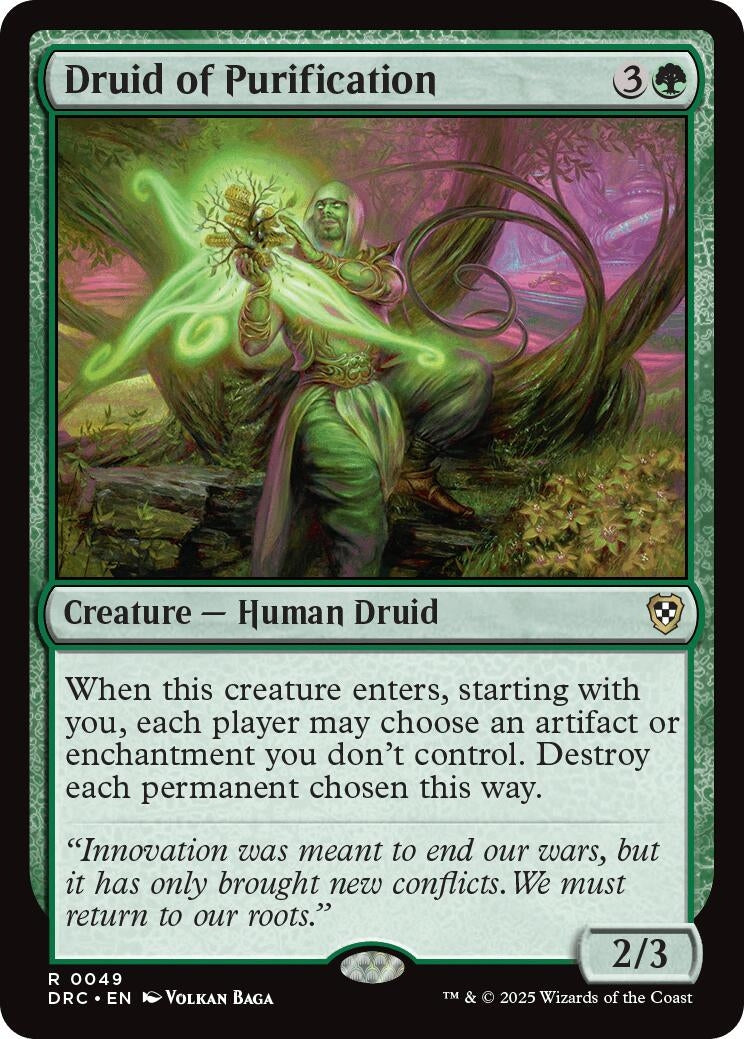 Druid of Purification (49) (Commander: Aetherdrift)