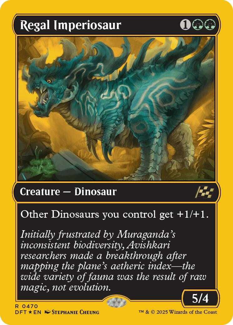 Regal Imperiosaur (First-Place Foil) (470) (Aetherdrift)