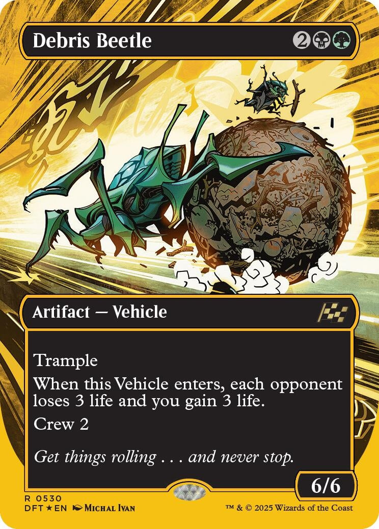 Debris Beetle (Borderless) (First-Place Foil) (530) (Aetherdrift)