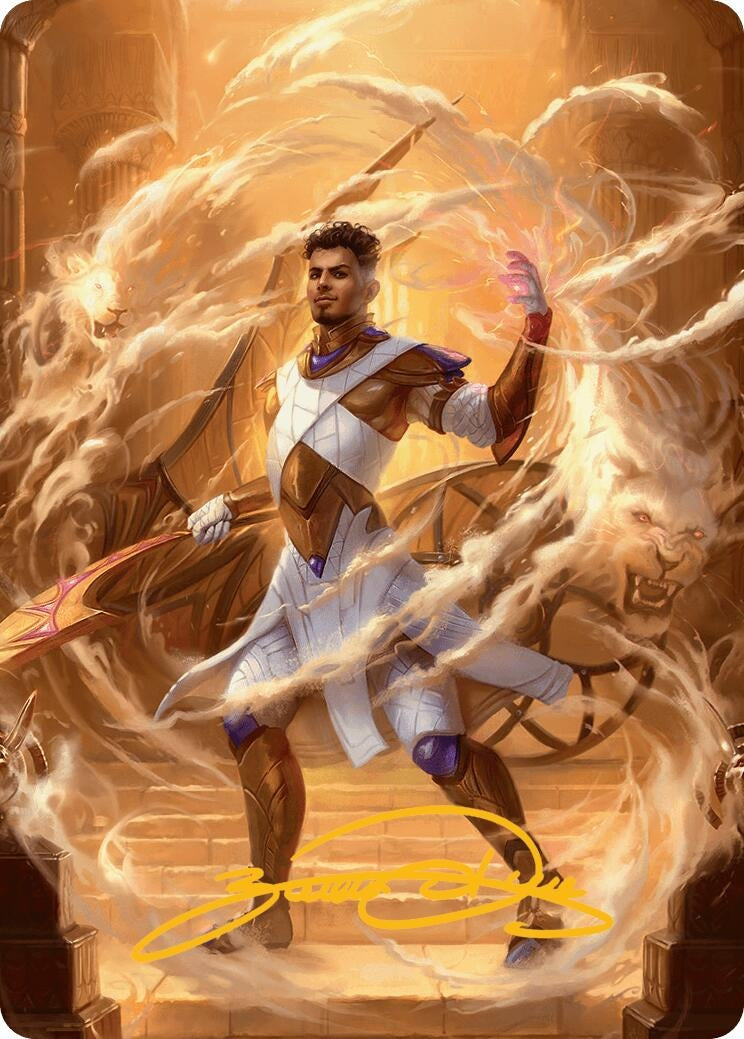 Basri, Tomorrow's Champion Art Card (Gold-Stamped Signature) (9) (Art Series: Aetherdrift)