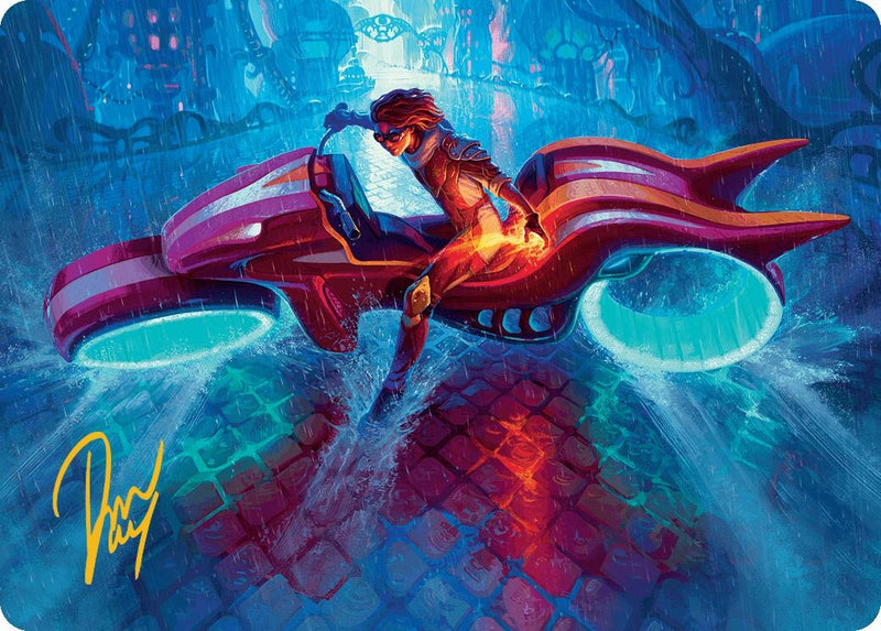 Chandra, Spark Hunter Art Card (Gold-Stamped Signature) (20) (Art Series: Aetherdrift)