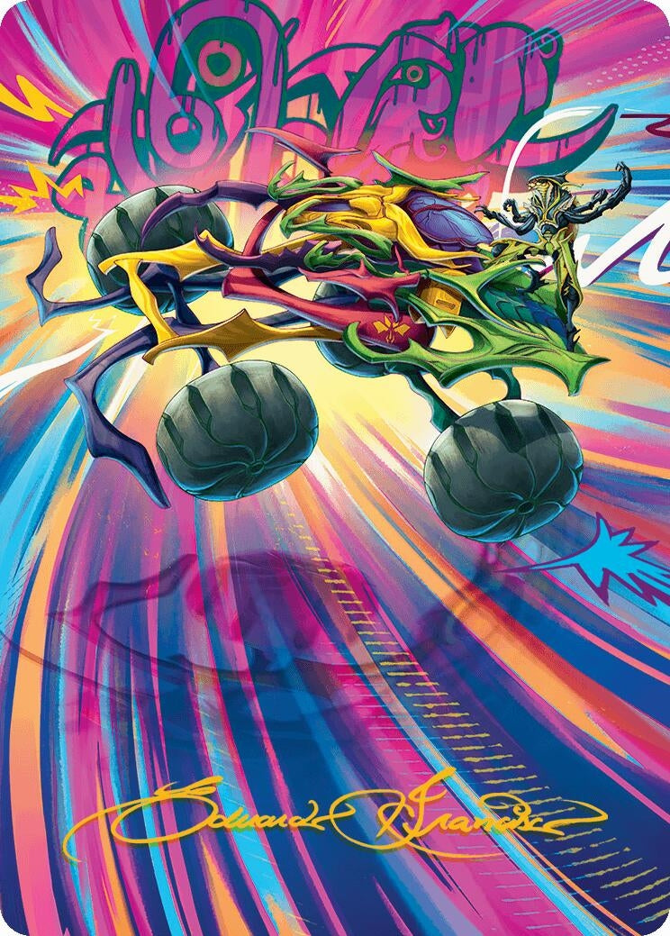Thunderous Velocipede Art Card (Gold-Stamped Signature) (43) (Art Series: Aetherdrift)