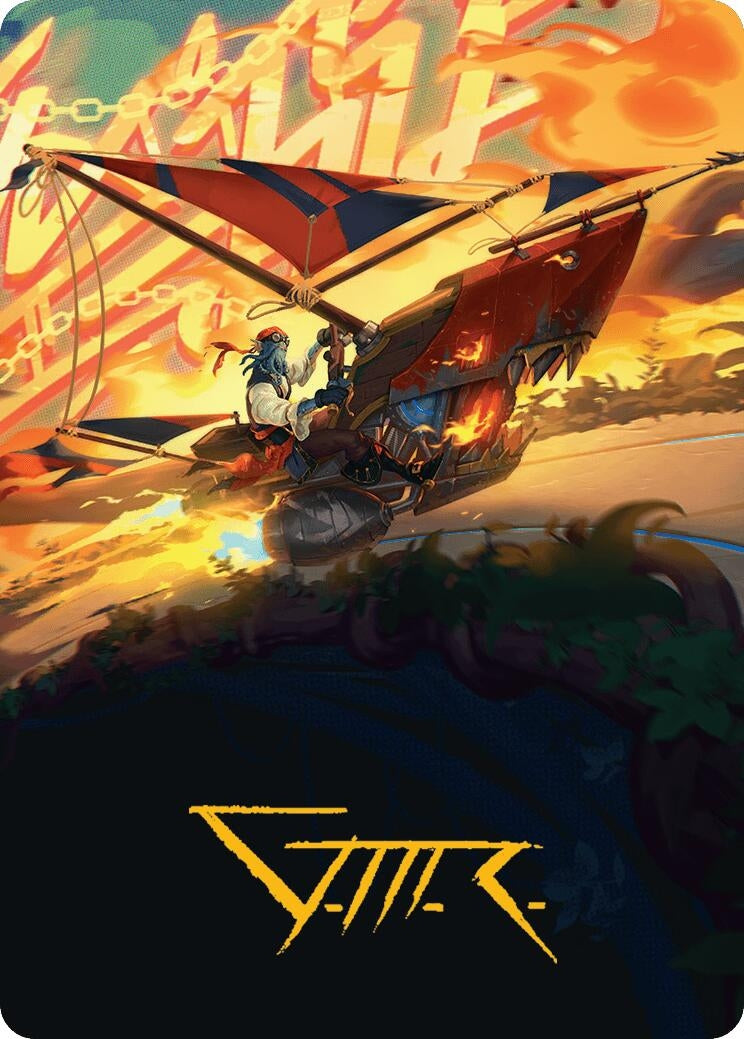 Boosted Sloop Art Card (Gold-Stamped Signature) (47) (Art Series: Aetherdrift)