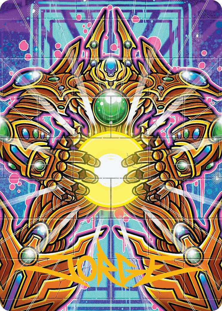 Brightglass Gearhulk Art Card (Gold-Stamped Signature) (53) (Art Series: Aetherdrift)