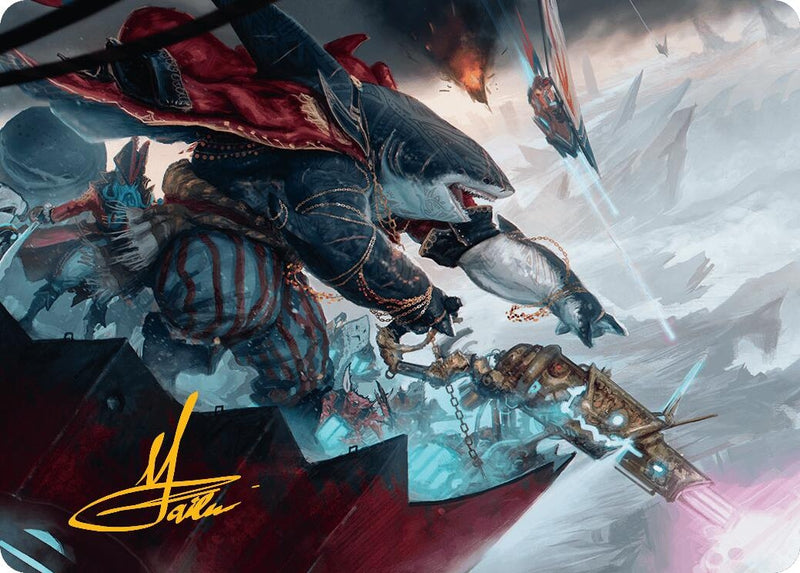 Captain Howler, Sea Scourge Art Card (16/54) (Gold-Stamped Signature) (16) (Art Series: Aetherdrift)