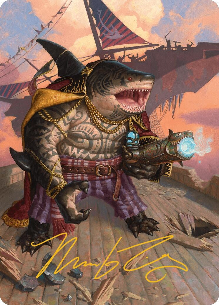 Captain Howler, Sea Scourge Art Card (4/54) (Gold-Stamped Signature) (4) (Art Series: Aetherdrift)