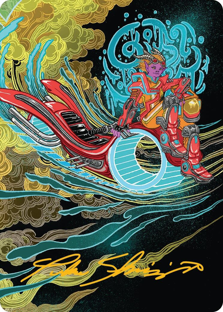 Cloudspire Skycycle Art Card (Gold-Stamped Signature) (44) (Art Series: Aetherdrift)