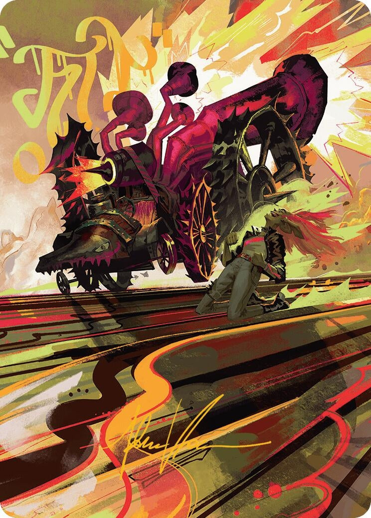 Rocketeer Boostbuggy Art Card (Gold-Stamped Signature) (49) (Art Series: Aetherdrift)