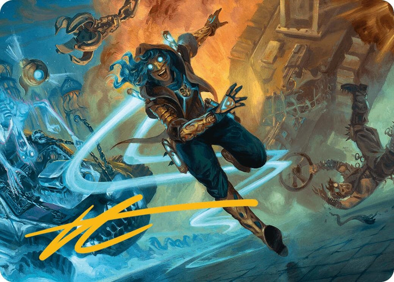 Sita Varma, Masked Racer Art Card (Gold-Stamped Signature) (26) (Art Series: Aetherdrift)