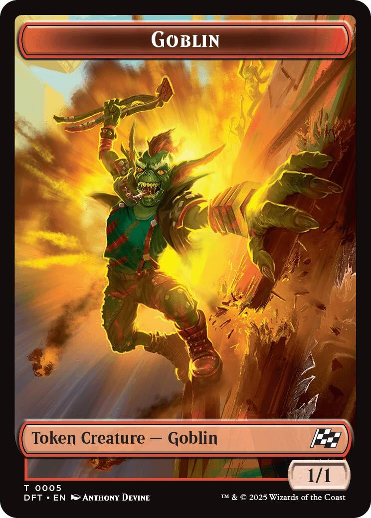 Goblin // Thopter (0010) Double-Sided Token (5 // 10) (Aetherdrift)
