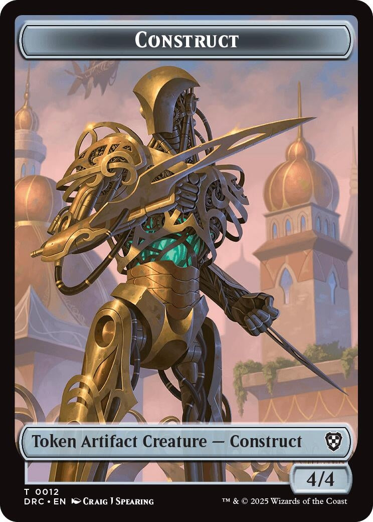 Construct // Nalaar Aetherjet Double-Sided Token (12 // 16) (Commander: Aetherdrift)