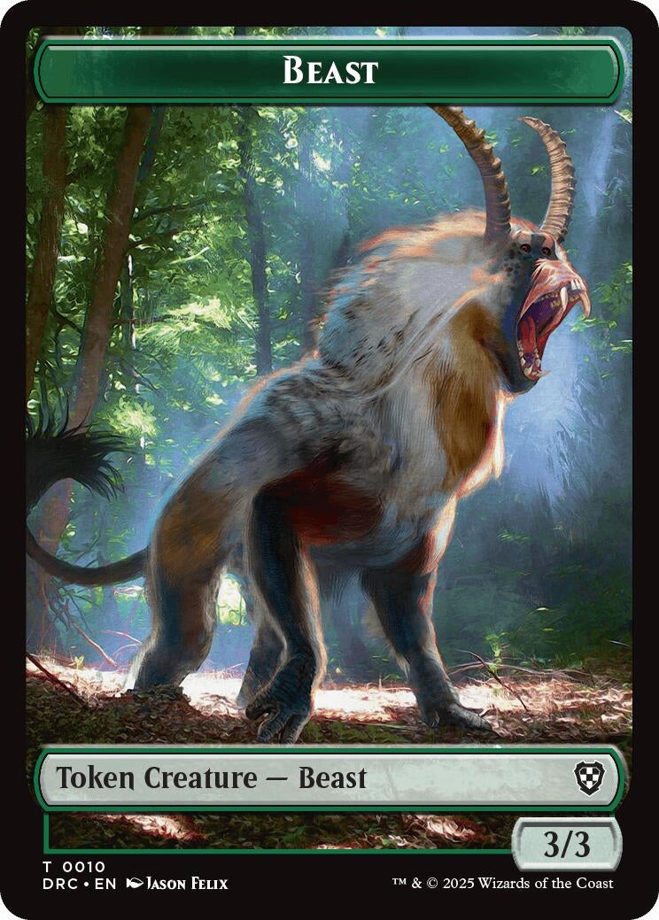 Beast (0010) // Servo Double-Sided Token (10 // 8) (Commander: Aetherdrift)