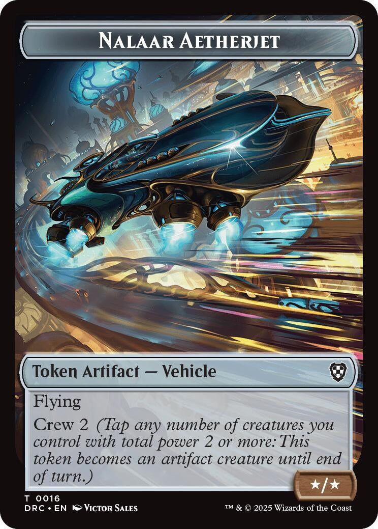 Nalaar Aetherjet // Treasure Double-Sided Token (16 // 11) (Commander: Aetherdrift)