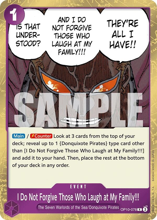 I Do Not Forgive Those Who Laugh at My Family!!! (OP10-078) (Royal Blood)