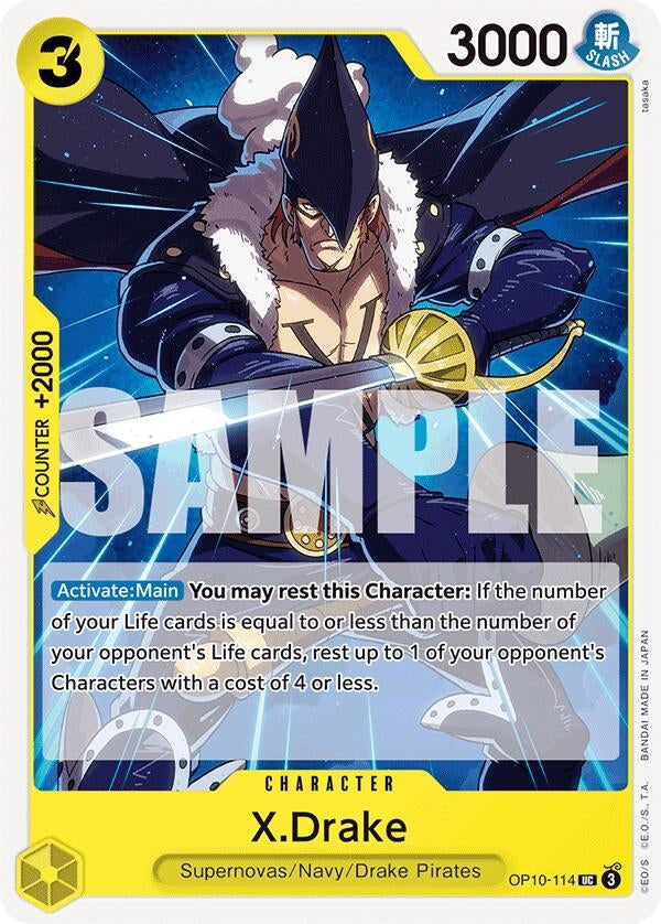 Image for X.Drake (OP10-114) (Royal Blood) - One Piece Card Game