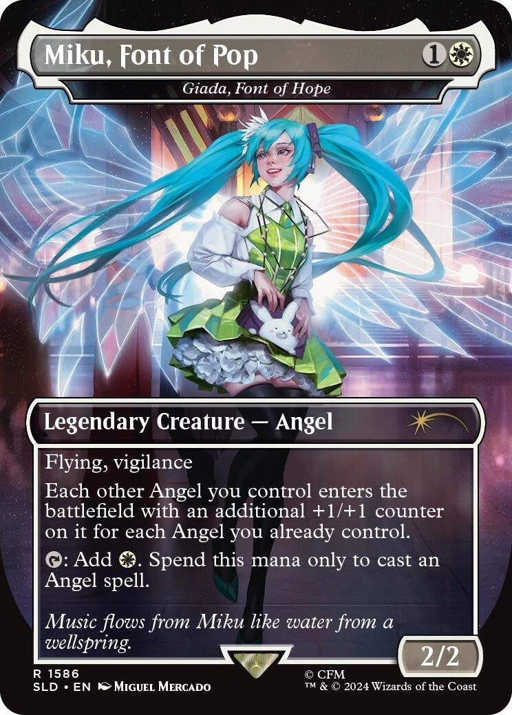 Miku, Font of Pop - Giada, Font of Hope (1586) (Secret Lair Drop Series)