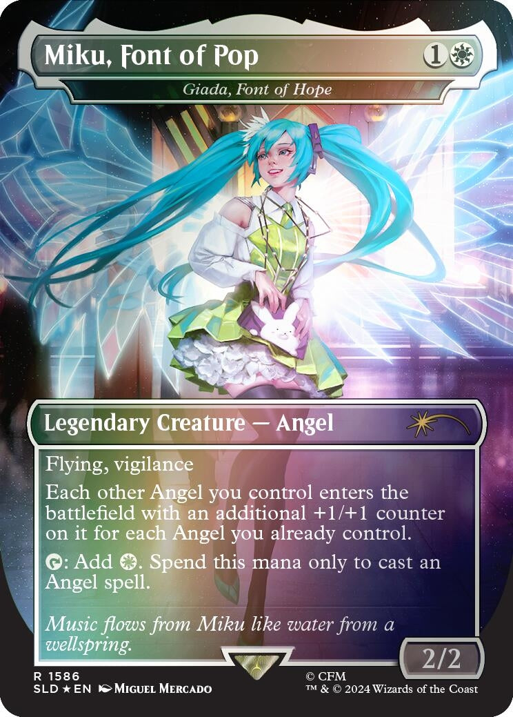Miku, Font of Pop - Giada, Font of Hope (Rainbow Foil) (1586) (Secret Lair Drop Series)