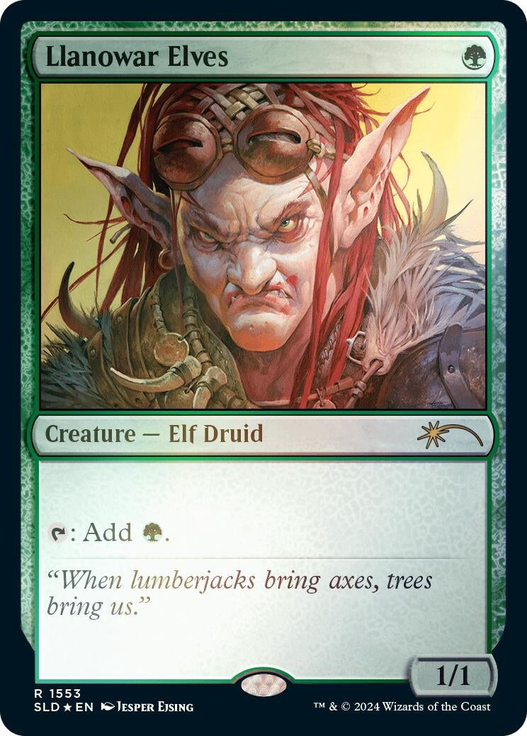 Llanowar Elves (1553) (Rainbow Foil) (1553) (Secret Lair Drop Series)