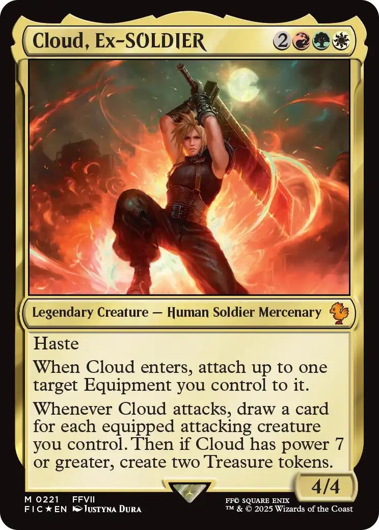 Cloud, Ex-SOLDIER (Surge Foil) (221) (Commander: FINAL FANTASY)