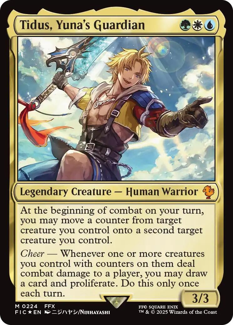 Tidus, Yuna's Guardian (Surge Foil) (224) (Commander: FINAL FANTASY)
