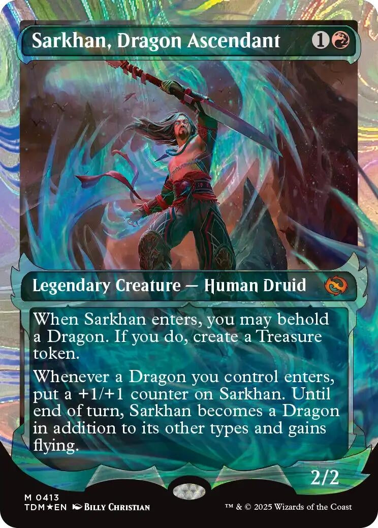 Sarkhan, Dragon Ascendant (0413) (Showcase) (Halo Foil) (413) (Tarkir: Dragonstorm)