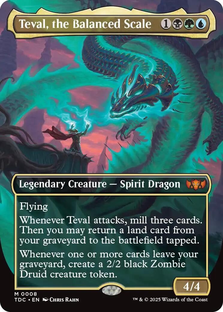 Teval, the Balanced Scale (Borderless) (8) (Commander: Tarkir: Dragonstorm) (TDC)