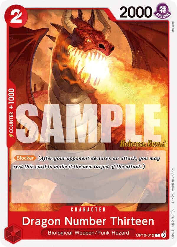 Image for Dragon Number Thirteen (OP10-012) (Royal Blood Release Event Cards) - One Piece Card Game